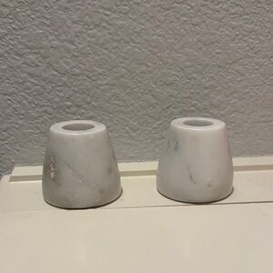 Pair of Marble Candle Holders